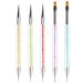 Sularpek Nail Art Brushes  5 PcsDouble-Ended Brush and Dotting Tool Kit  Nail Art Point Drill Drawing Brush Pen  Uv Gel Nail Brush  for Nail Art Design  Painting Detailing