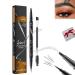 Trailott Eyebrow Pen Trailott Microblading Eyebrow Pencil Waterproof Trailott Eyebrow Pen 4 Fork Tip Trailott Microblading Eyebrow Pen Hellokiss Microblading Eyebrow Pen With 100 Cotton Swabs (#03)