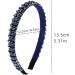 Ryaupy Elegant Dark Blue Braided Bead Chain Headband - Headband for Women with Crystal Beads - Headband Party Prom - Buy Online on GoSupps.com