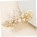 DOITOOL Tiara Crystal Headpiece Pearl Hair Comb Rhinestone Comb Bridal Headwear Flower Hair Jewelry Bride Alloy Hair Accessories - Buy Online on GoSupps.com