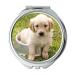 Mirror Travel Mirror Puppy Golden Retriever Dog In The Free Young Pet Pocket Mirror portable mirror
