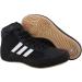 Adidas Wrestling HVC Youth Laced Shoe Black/White/Iron Metallic - Size 4.5 Little Kid (4-8 Years) - Buy Online on GoSupps.com
