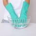KKRAUS 3 Pairs Reusable Nitrile Gloves Kitchen Cleaning Gloves Laundry Housework Rubber Gloves Waterproof Dishwashing Gloves (Color : Green Size : Medium) Medium Green - Buy Online on GoSupps.com