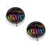 (Dance with Music) Round Pill Box 3 Compartment Pill Box Mini Decorative Pocket Purse Portable Travel Medicine Tablet Vitamin Holder Organizer Pill Case