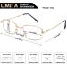 LIMITA Reading Glasses for Men - Blue Light Blocking Metal Readers with Case Foldable 1.5x Magnification - Buy Online on GoSupps.com