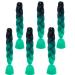 KanCalon 24 Ombre Jumbo Braids - 6 Pieces Synthetic Crochet Hair Extensions (Deep Green & Black) for Stunning Hairstyles - Buy Online on GoSupps.com