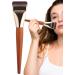 Ultra Thin Foundation Brush 2 Flat Top Foundation Brush Wooden Handle Streak- Makeup Brush Professional Contour Brush for Liquid Cream And Powder Set of 2 - Buy Online on GoSupps.com
