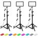 Photography Lighting Kit Dimmable 5600K USB Led Video Studio Streaming Lights with Adjustable Tripod Stand and Color Filters for Table Top/ Photo Video Shooting 9* Color Filters