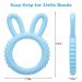 MISSLILI Silicone Baby Teether Toy | BPA Free | Soothes Sore Gums | Rabbit Ear Design | Blue | 3-12 Months - Buy Online on GoSupps.com