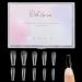 Coffin Full Cover Nail Tips 500pcs Clear Acrylic Nails with Case for Nail Salons and DIY Nail Art