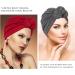 Women's African Turban Flower Knot Pre-Tied Bonnet - Large Blue/Purple/Yellow/Red/Grey/Black - Buy Online on GoSupps.com