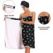 Shop Set of 3 Black Towel Wraps - Cute Flower Design Adjustable Closure Fast Dry Bathrobes for Women - International Shipping Available - Buy Online on GoSupps.com