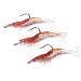 Mahnoor 3 Stueck 6 cm/ 3 g K renstische Fischkoeder shrimp soft coach fishing geraet night vision natural fishing regulation with red