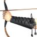 longbowmaker Archery Arm Guard made of Leather 8.66 inch Black Forearm Guard Arm Protector for Archery black