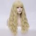 FVCENT 27 Long Curly Synthetic Wig with Bangs for Women & Girls - Charming Blonde Hairstyle - International Shipping Available - Buy Online on GoSupps.com