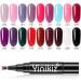 LICHENGTAI One Step Gel Nail Polish Pen 3 in 1 Nail Polish Pen UV Nail Gel Painting Pen No Base Top Coat Need Nails Art Tool Soak Off Gel Ideal for Home and Professional Manicure 086 - Buy Online on GoSupps.com