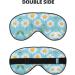 Buy White Daisy Light Blue Sleep Mask | Adjustable Breathable & Fashionable Eye Mask for Comfortable Sleep International Shipping Available - Buy Online on GoSupps.com