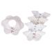 Healifty 5pcs Baby Bibs Flower Shape Newborn Cotton Bibs Flower Shaped Bibs for Newborn 24x24cm