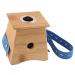 Ruilogod Bamboo Single Hole Moxa Healing Therapy Moxibustion Box Wood Color