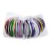 Nail Tape 30 Colors Striping Tape for Nail Art - Thin Stickers with Dispensers - Buy Online on GoSupps.com