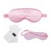 HERZLG LLFE Luxury Silk Sleep Mask Eye Mask for Sleeping Travel Nap 100% Pure Mulberry Super-Soft Super Smooth Blindfold with Gift Package-Pink