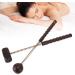 Filfeel Massage Ball Hammer - Portable Manual Massage Device for Back & Shoulder Muscle Relief | Wood Massage Hammer with Spring Grip - Buy Online on GoSupps.com