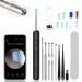 LYGJMYOK Ear Cleaner with Camera and Light Ear Wax Removal Otoscope Camera 1080P HD Ear Cleaning Tool with Camera Earwax Remover Tool with 6 Ear Spoon WiFi Ear Clean for iPhone Android-Black