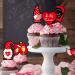 Valentine's Day Cupcake Toppers Sweet Love Heart Be My Valentine Cupcake For Anniversary Valentine's Day Wedding Party Cake Decorations - Buy Online on GoSupps.com