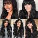 Emmor Black Wig with Bangs - Long Wavy Synthetic Hair Wig for Women | Perfect for Everyday Wear & Parties - Buy Online on GoSupps.com