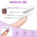 ZEYER Luxury Crystal Gradient Glitter Short Square Press on Nails | Reusable Semi-Transparent Acrylic 24 Nail Kit - French Rose Red - Buy Online on GoSupps.com