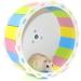 Silent Hamster Wheel Toy Wood-imitated Hamster Running Wheel Exercise Wheel Non Slip Spinner Hamster Cage Accessories for Syrian Hamster Gerbils S Size 5.5 Inches Polyester Plastic