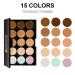Bestauty Color Correcting Concealer Palette - 15 Colors Multi-Use Makeup Kit with Sponge Puff and Brush - Buy Online on GoSupps.com