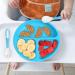 Vicloon Baby Silicone Suction Plates 2Pcs - Non Slip Divided Dishes for Toddler Self Feeding - Blue/Green - Buy Online on GoSupps.com