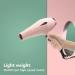 Hair Dryer with Diffuser & Brush Comb Attachments - Professional AC Motor for Curly & Thick Hair | Best Pink Blow Dryer for Salon Use - Buy Online on GoSupps.com