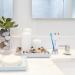 Stainless Steel Divided Toothbrush Toothpaste Holder Stand - Bathroom Vanity Organizer for Toothbrush, Razor, Makeup Brushes - Buy Online on GoSupps.com