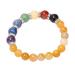 7-chakra bracelet easy balance emotional pearl bracelets with less density for daily use for women and men (yellow jadestein)