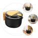 Zerodeko Instant Noodle Bowl Salad Bowl Ramen Soup Bowl with Tableware Insulated Bowl Stainless Steel Gaiwan Black 18.5X14.5CM - Buy Online on GoSupps.com