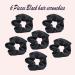 6 Pack Satin Black Hair Scrunchies Ponytail Holders for Women and Girls | Elastic Hair Bands Accessories - Buy Online on GoSupps.com