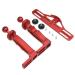 Dual Handle Underwater Camera Tray Extendable Aluminum Underwater Handle Tray Bracket with 2 Ball Handle, Video Light Stabilizer Tray for Camera Housing, Handle Grip Tray for Gopro Action Camera