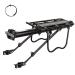 ROCKBROS Bike Cargo Rack Adjustable Bicycle Luggage Carrier Rack Rear Quick Release Mountain Bike Pannier Rack with Elastic Band and Reflector, Most 165 lbs Capacity Universal Black