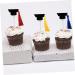 Artibetter 12pcs Graduation Season Card Student Gifts Fringe Trim Mini Top Hat Graduation Party Hat Topper Cupcake Toppers Diploma Cupcake Picks Graduation Party Caps Topper Finished Product Yellow 10X3.8X3.8CM - Buy Online on GoSupps.com
