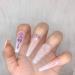 Artquee 24pcs French Nude White Ballerina Crystal Long Glossy Coffin Fake Nails - Z04 - Buy Online on GoSupps.com