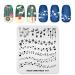 Alexnailart Nail Art Stamping Templates Manicure Tool Christmas Festival Elk Star Snowflakes Pattern (CH014)