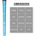 Geoleap Glory-T Rubber Golf Grips Set of 13 - Soft Feel, Anti-Slip, Thumb Pattern - Standard/Midsize, 6 Color Options - Comfortable Hybrid Club Grips (Light Blue) - Buy Online on GoSupps.com