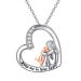 Chenghong dog chain ladies 925 sterling silver dog pendant crystals necklace gifts for women dog jewelry for dog lovers girl ... silver rose gold dog trailer