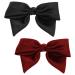 Hair Clips with Bow 2 Hair Accessories for Women Pure Colour Hair Bow Soft Satin Hair Bows for Girls Fashions Girls Hair Accessories Spring Clip Hair Jewellery Black Bow Red Hair Bow for Women Girls