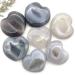 Room Decoration Gemstones for Decoration Natural Geode Agate Heart-Shaped Cluster Handmade Raw Quartz Carved Polished Decoraction Decor Stones Aura Crystal (Size : 55-65mm)