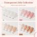 AZUREBEAUTY 12 Pcs Summer Translucent Dip Powder Nail Kit - J-Nude Translucent, Milky White, Pink, Brown | DIY French Nail Art Manicure Set with Base/Top Coat Activator - Perfect Gift - Buy Online on GoSupps.com