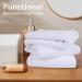 SINLAND Microfiber Hand Towel 3 Pack - Super Soft Makeup Remover Cloth for Home Spa - 16x30 White Towels for Bathroom and Face Cleansing - Buy Online on GoSupps.com