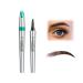 KUIRUNRX® Eyebrow Pencil, Microblading Eyebrow Pencil, Waterproof with 4 Fork Tips, Long Lasting, Eyebrow Pencil Can Be Easily Natural for Eyebrows (Light Curry)